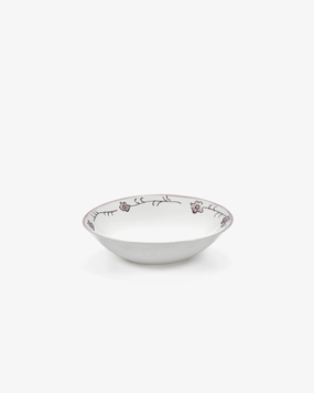 Low bowl L Dark viola Midnight Flowers