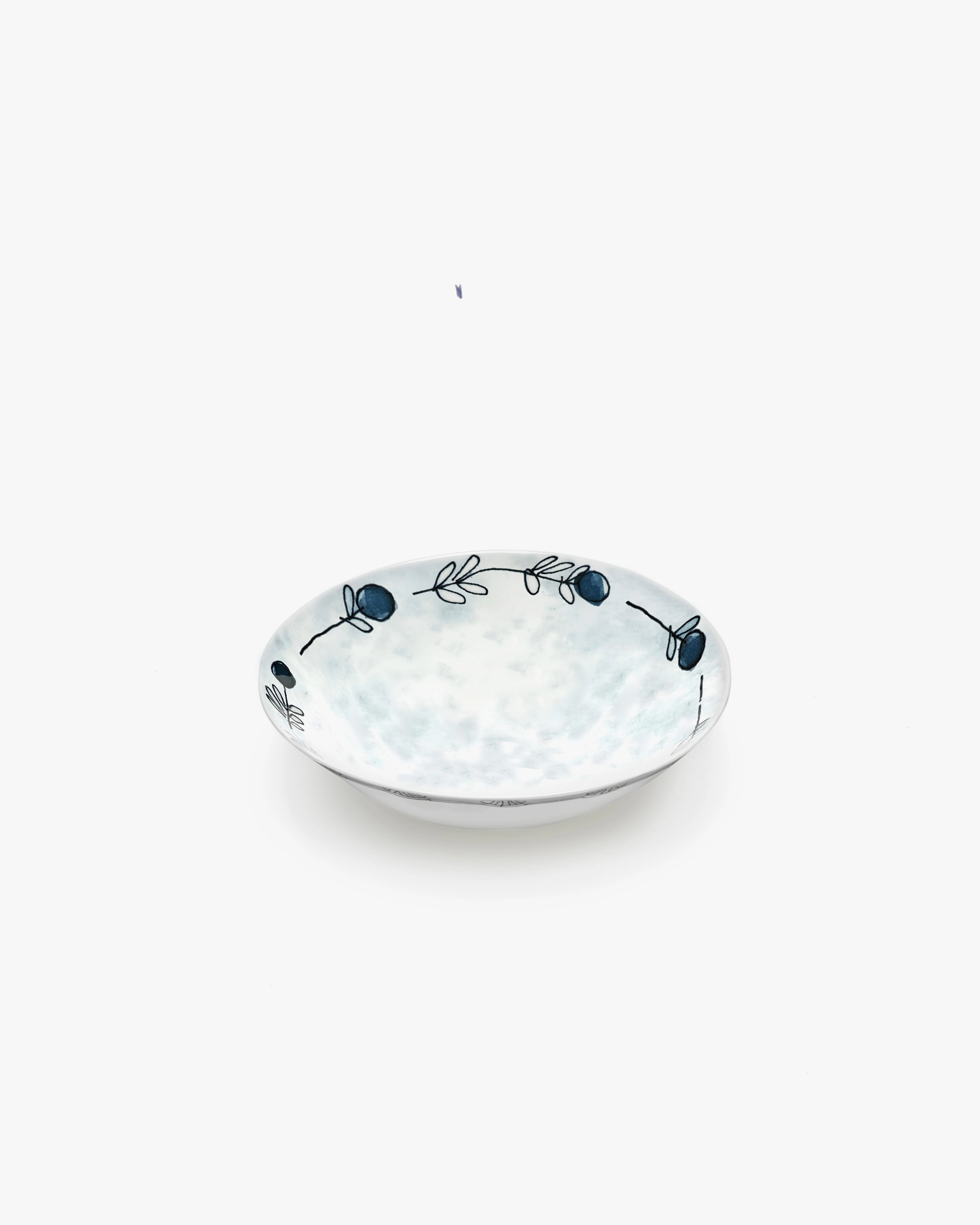 Low bowl L Mirtillo tea Midnight Flowers