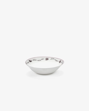 Low bowl M Dark viola Midnight Flowers