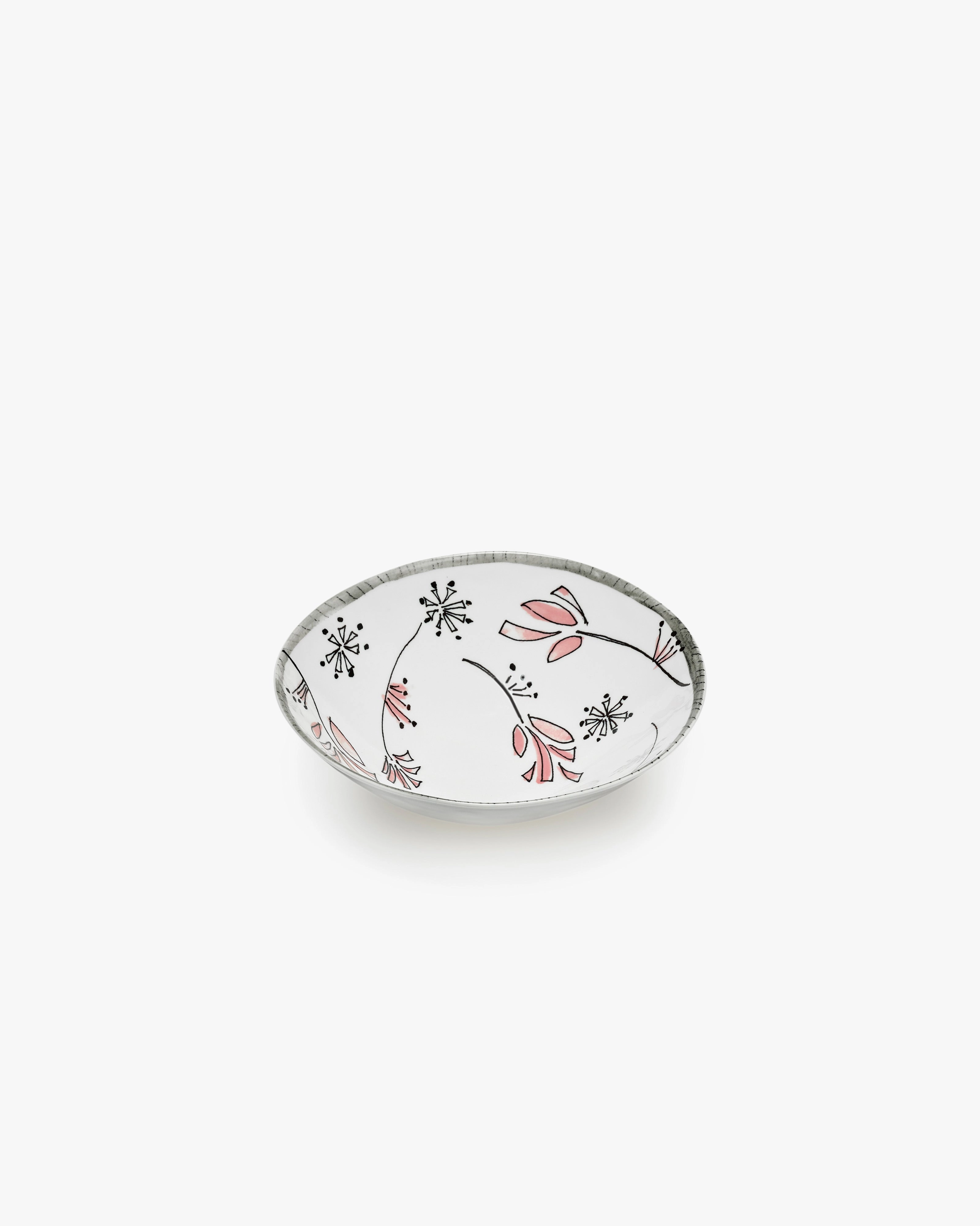 Low bowl M Fiore rosa Midnight Flowers