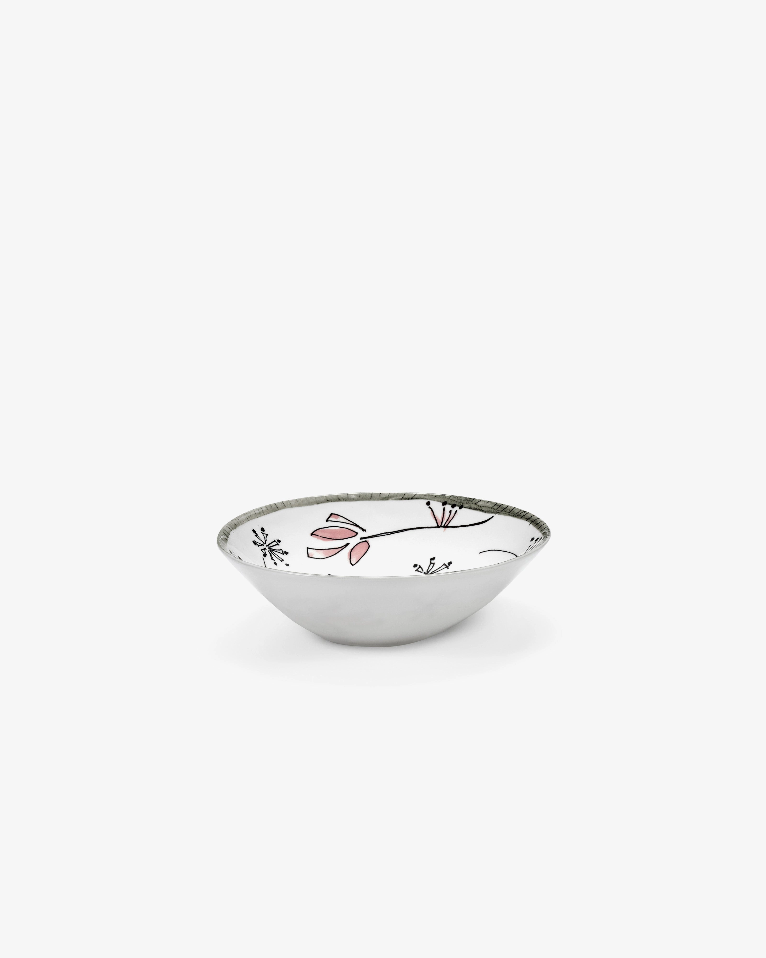 Low bowl M Fiore rosa Midnight Flowers