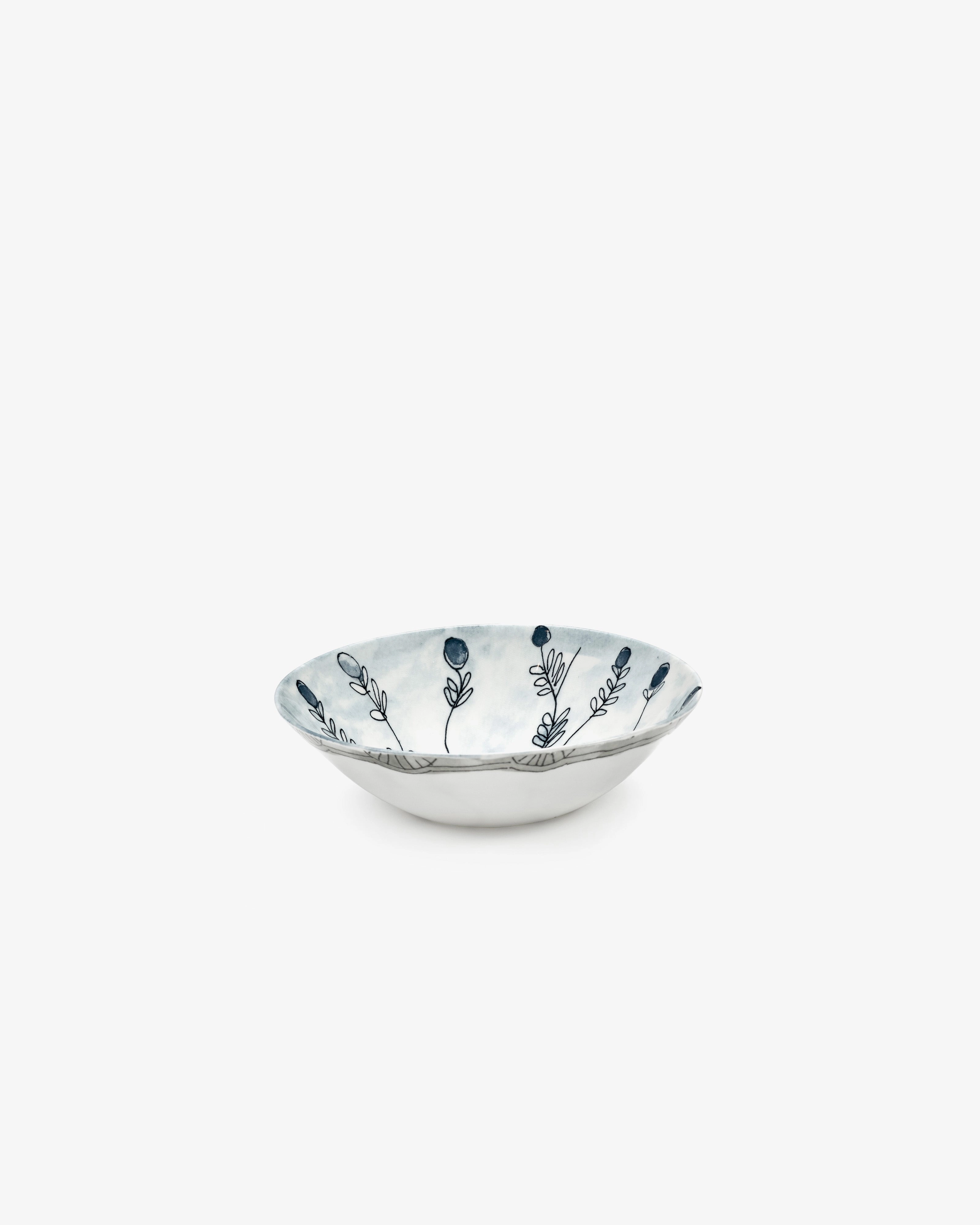 Low bowl M Mirtillo tea Midnight Flowers