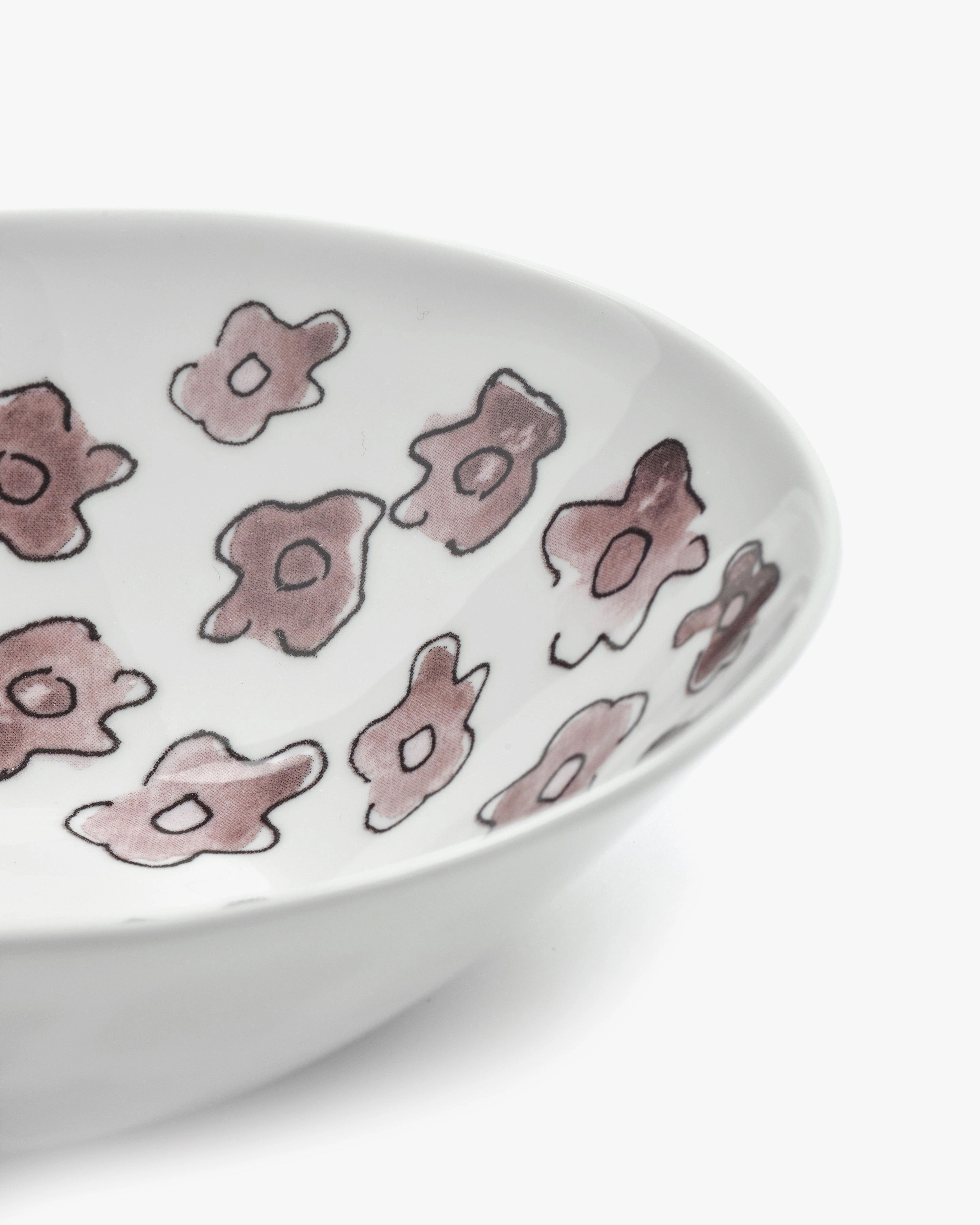 Low bowl S Dark viola Midnight Flowers