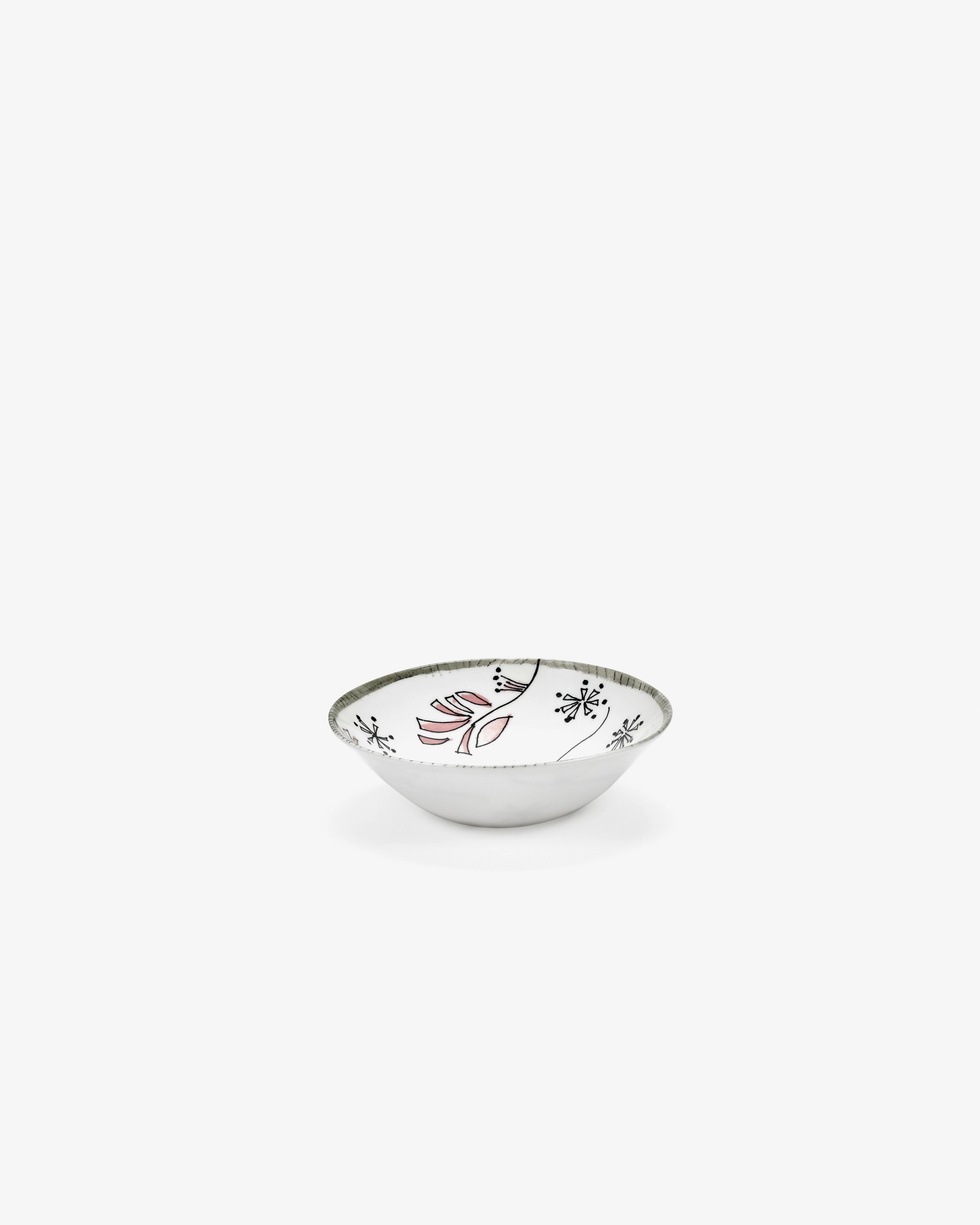 Low bowl S Fiore rosa Midnight Flowers