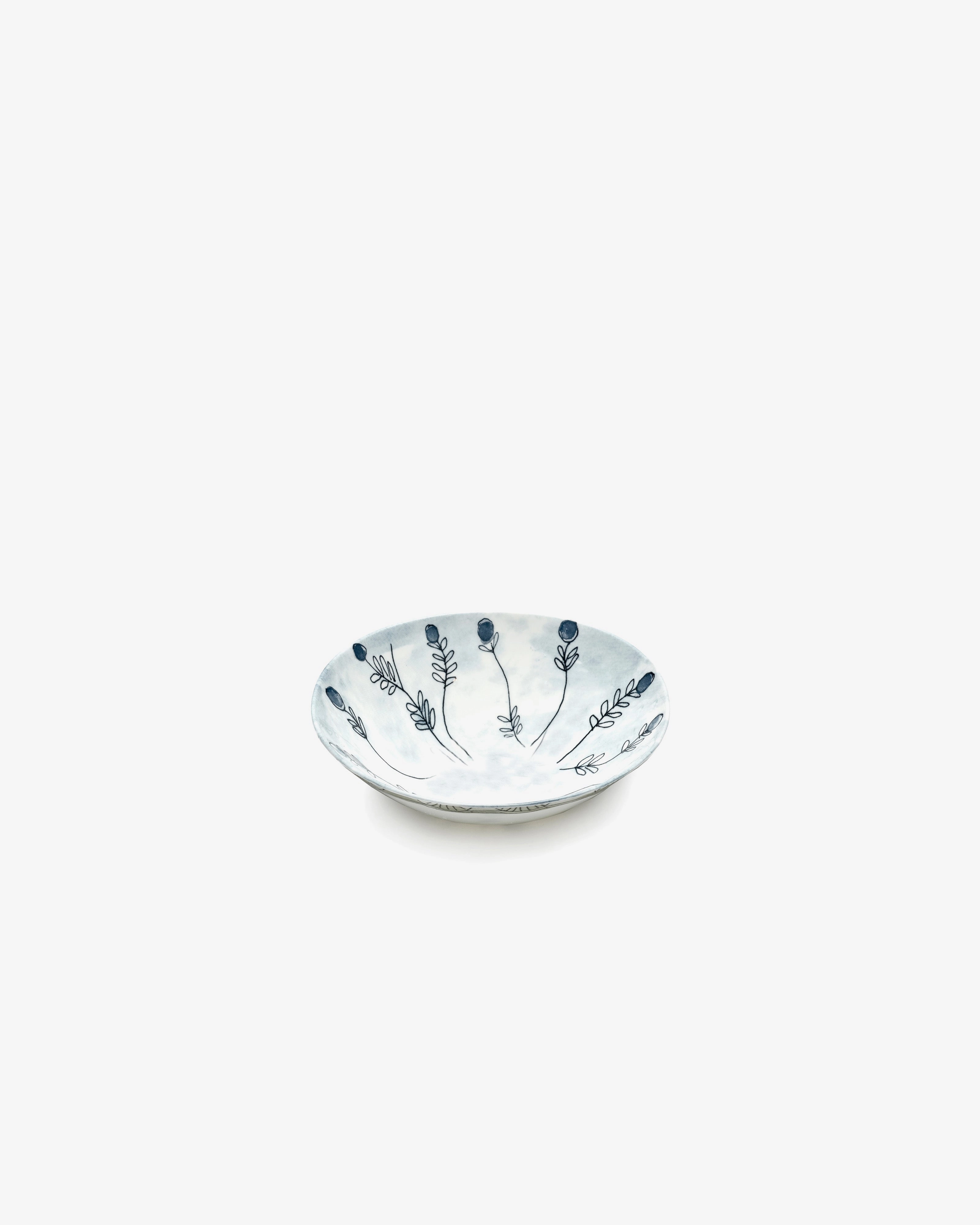 Low bowl S Mirtillo tea Midnight Flowers