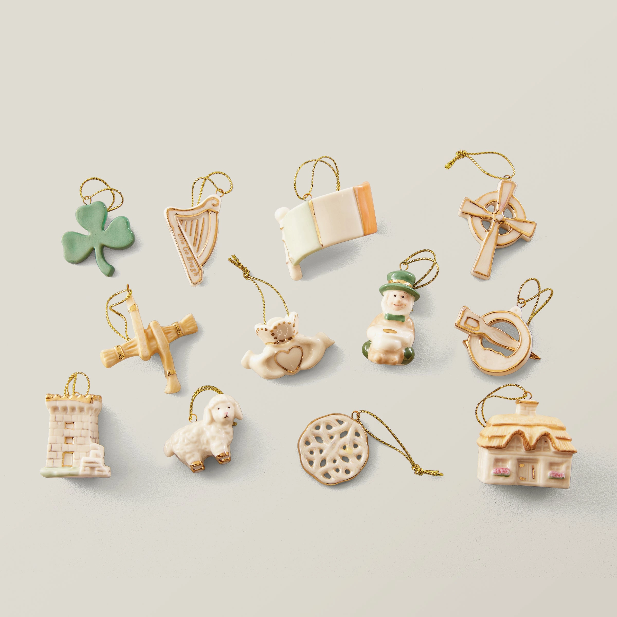 Luck Of The Irish 12-Piece Ornament and Tree Set