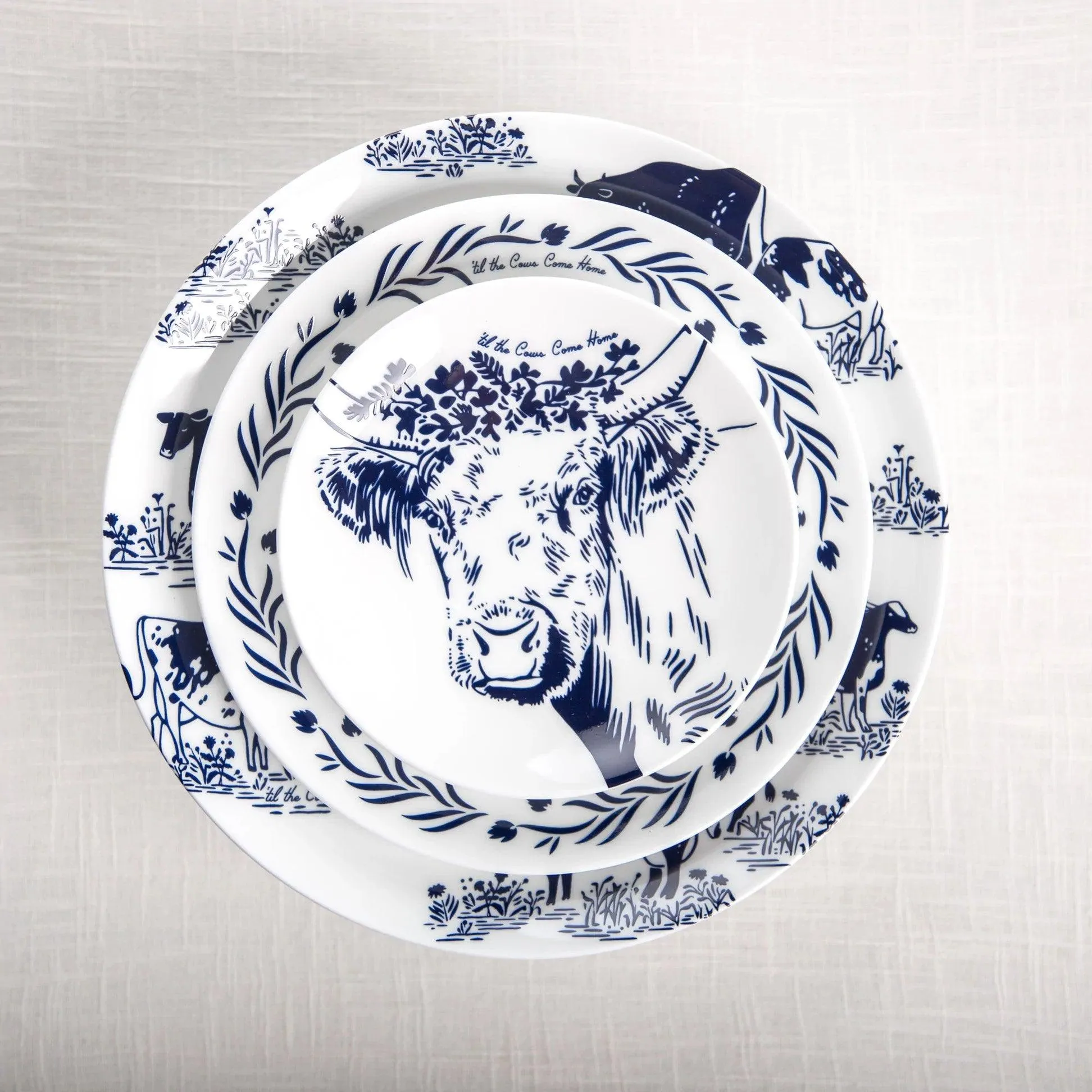 Lucky Cows Plate Set toilet seat cover, slow close seat