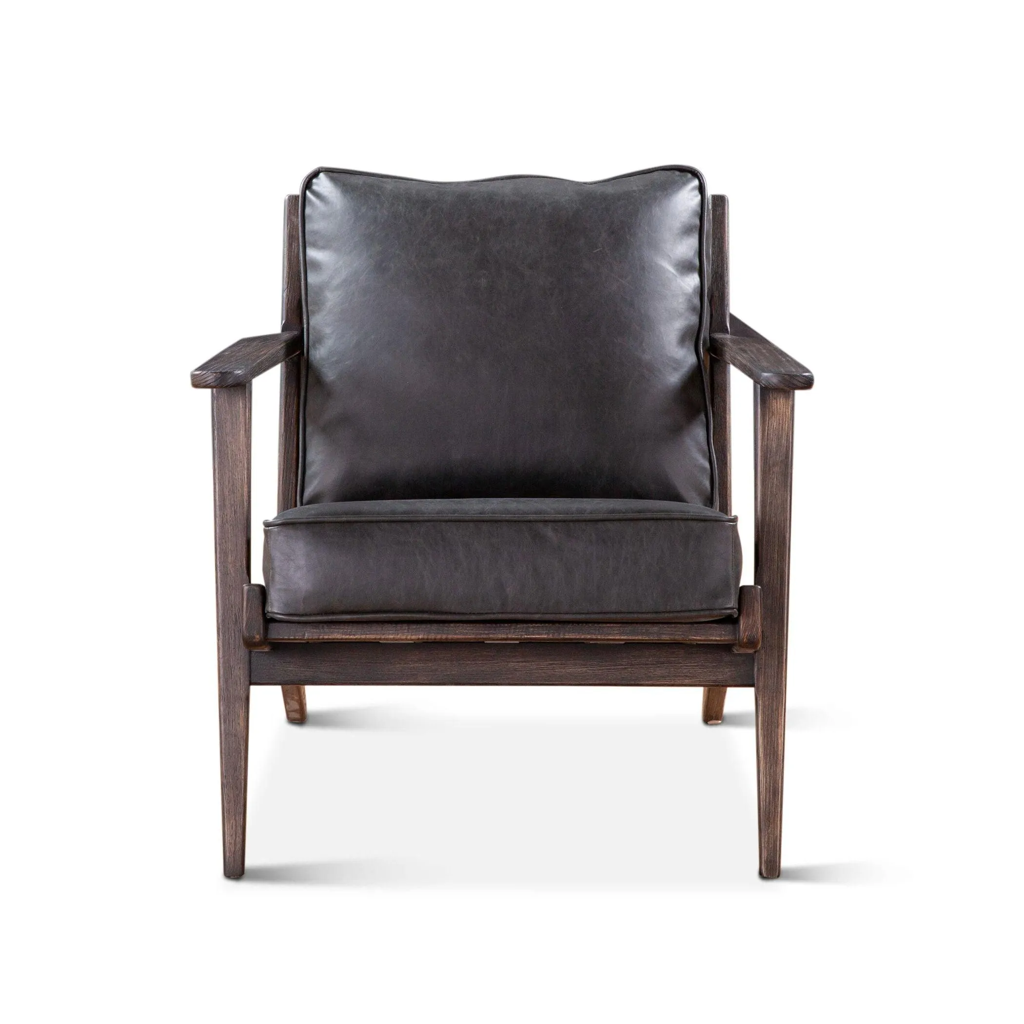Luxury Black Leather Lounge Chair