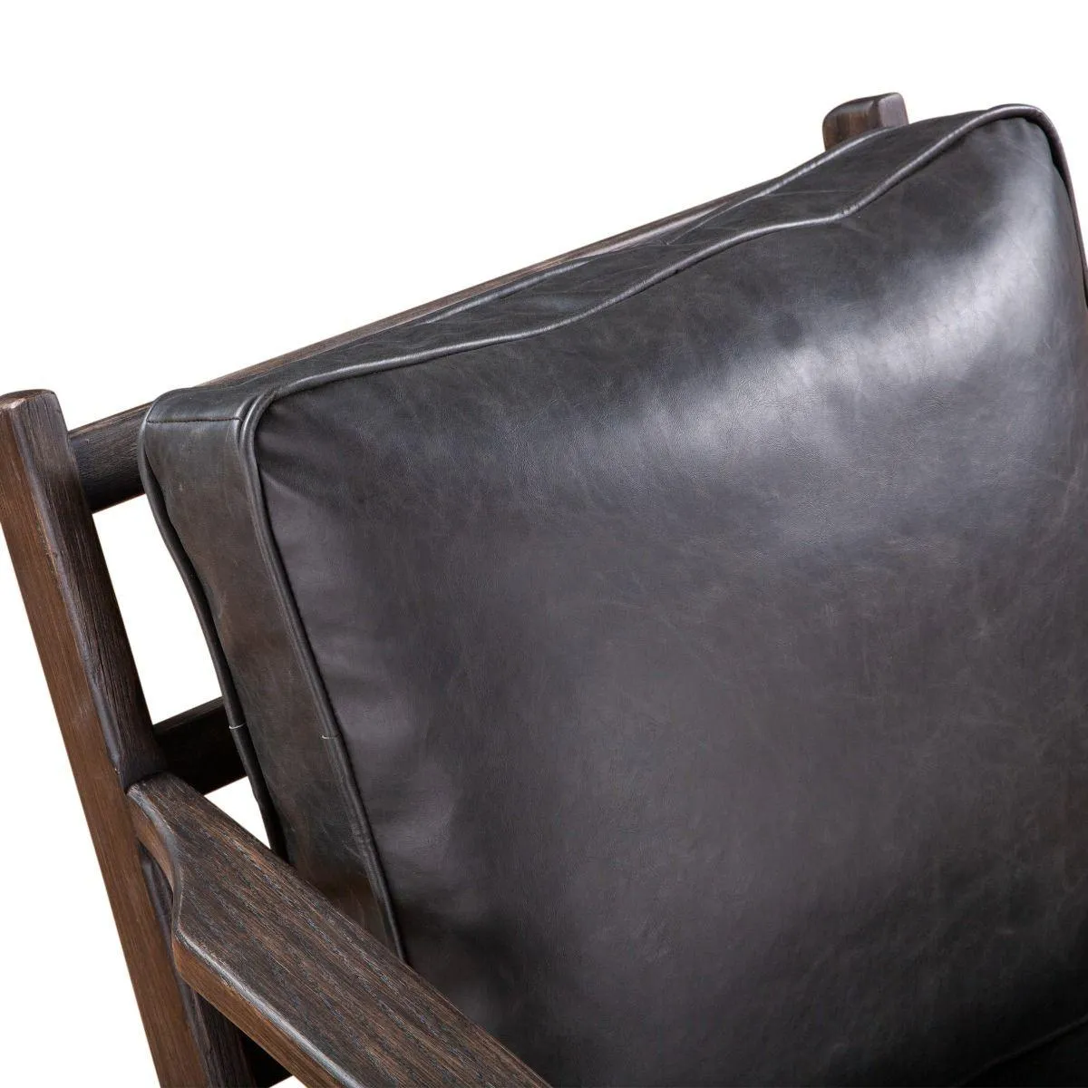 Luxury Black Leather Lounge Chair