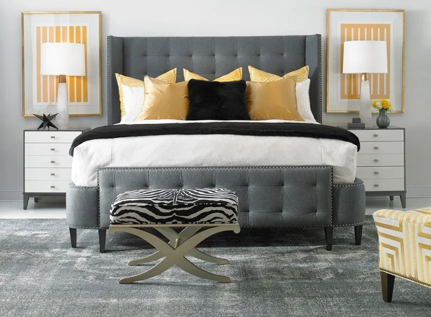 Luxury Hyatt Tufted Leather Bed