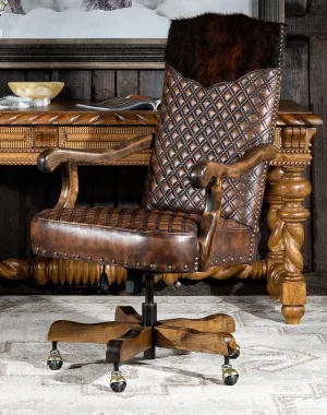 Luxury Leather & Cowhide Office Chair gaming chair, computer chair