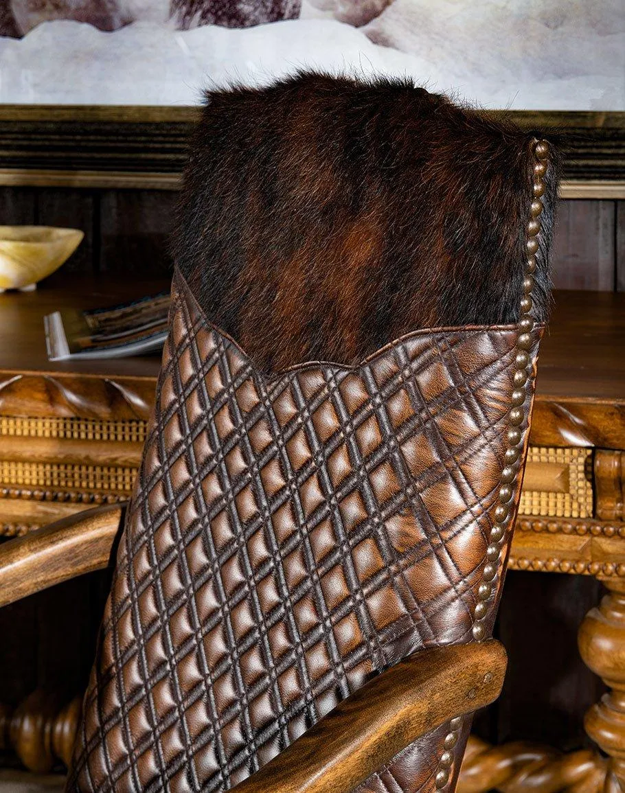 Luxury Leather & Cowhide Office Chair
