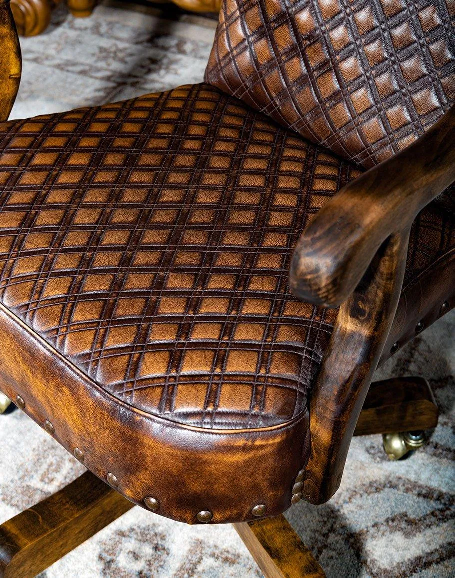 Luxury Leather & Cowhide Office Chair