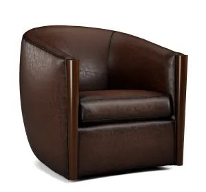 Luxury Leather Swivel Chair vanity mirror, wall mirror