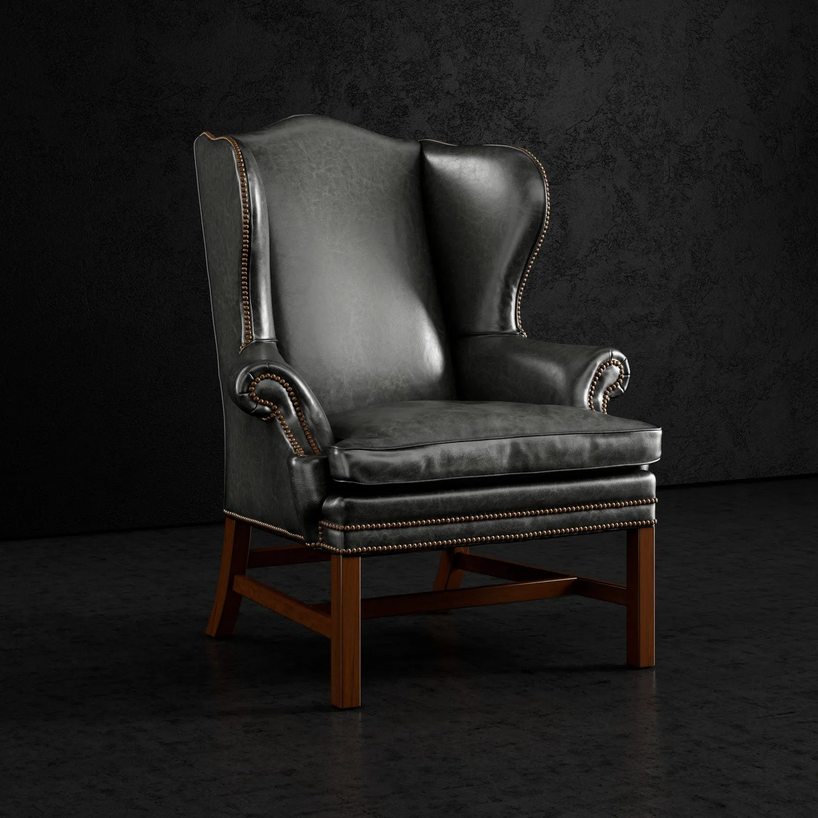 Luxury Leather Wingback Chair