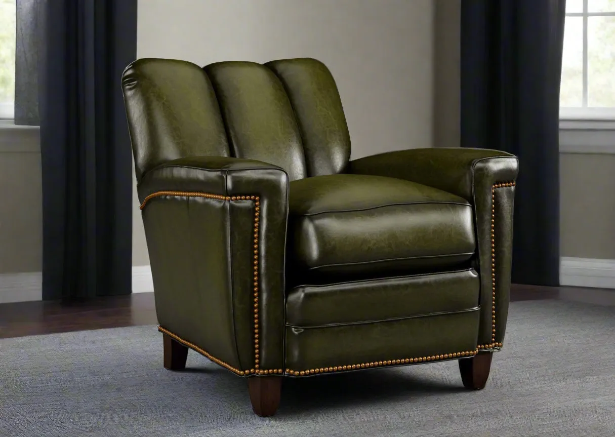 Luxury Sauvage Leather Club Chair vanity mirror, wall mirror
