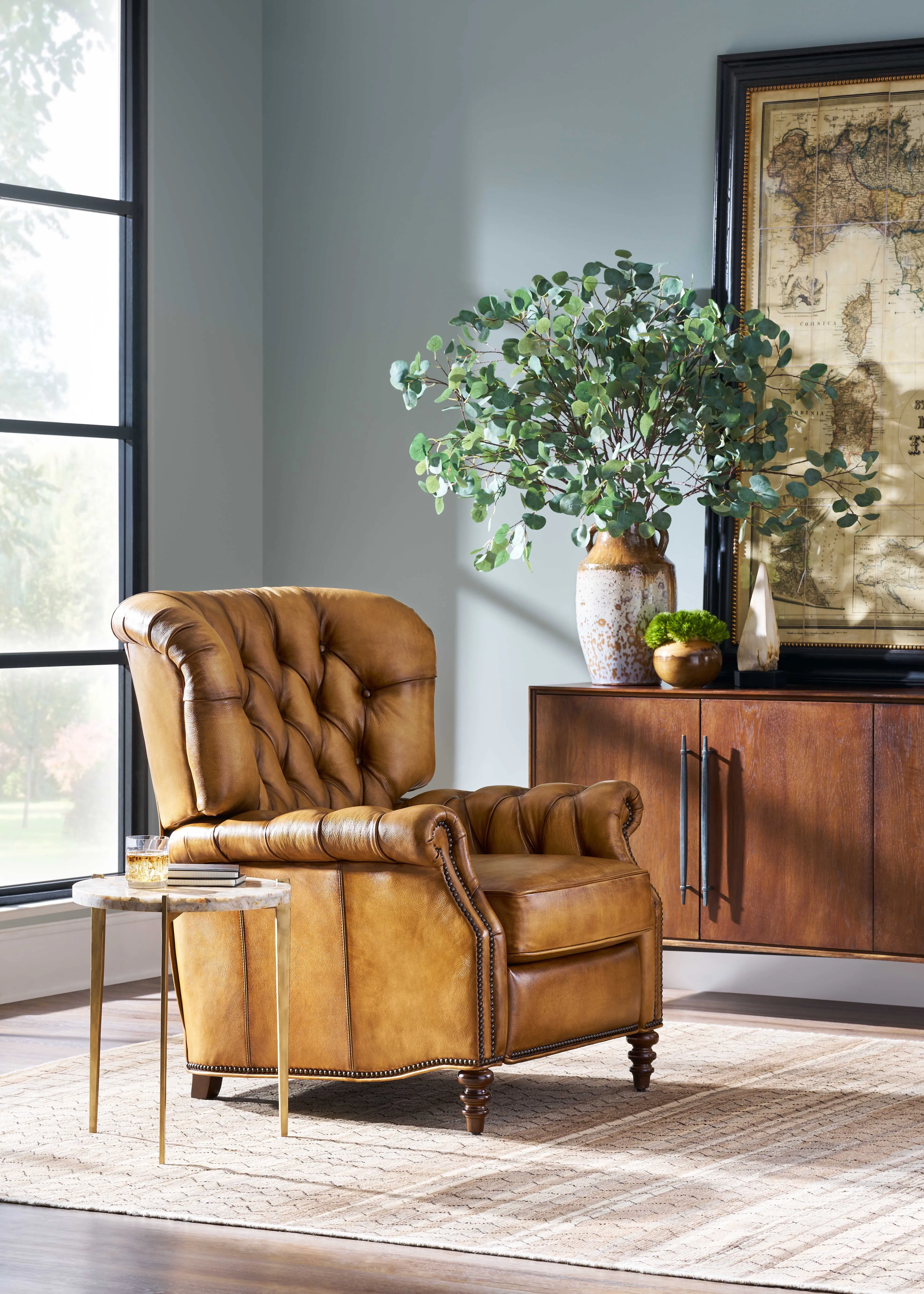 Luxury Tufted Ranch Recliner vanity mirror, wall mirror
