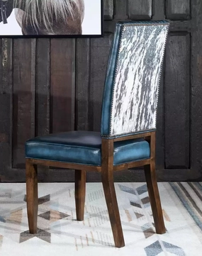 Luxury Blue Leather Dining Chair glassware set, wine glass