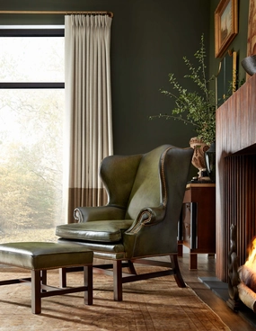 Luxury Leather Wingback Chair table runner, placemat