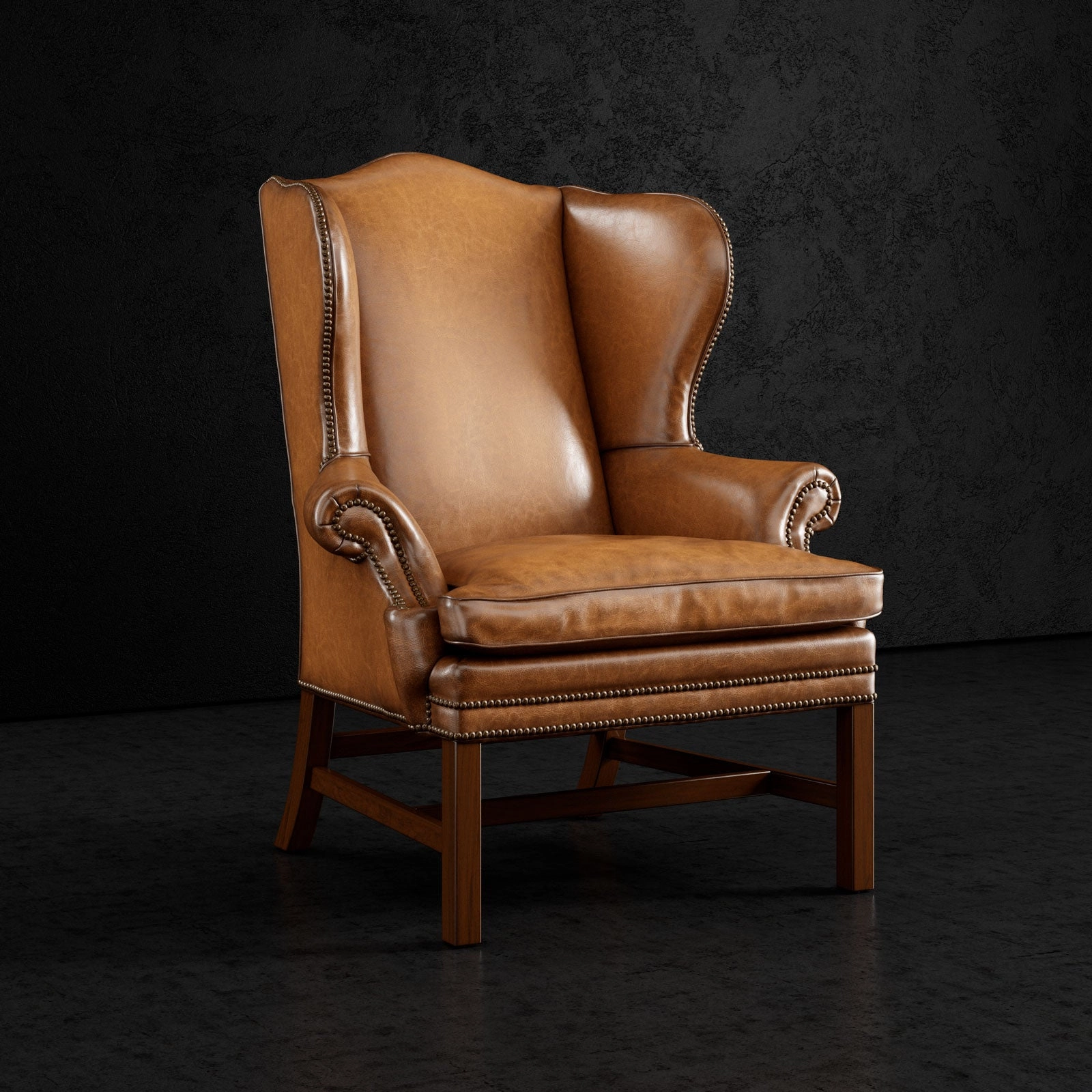 Luxury Leather Wingback Chair