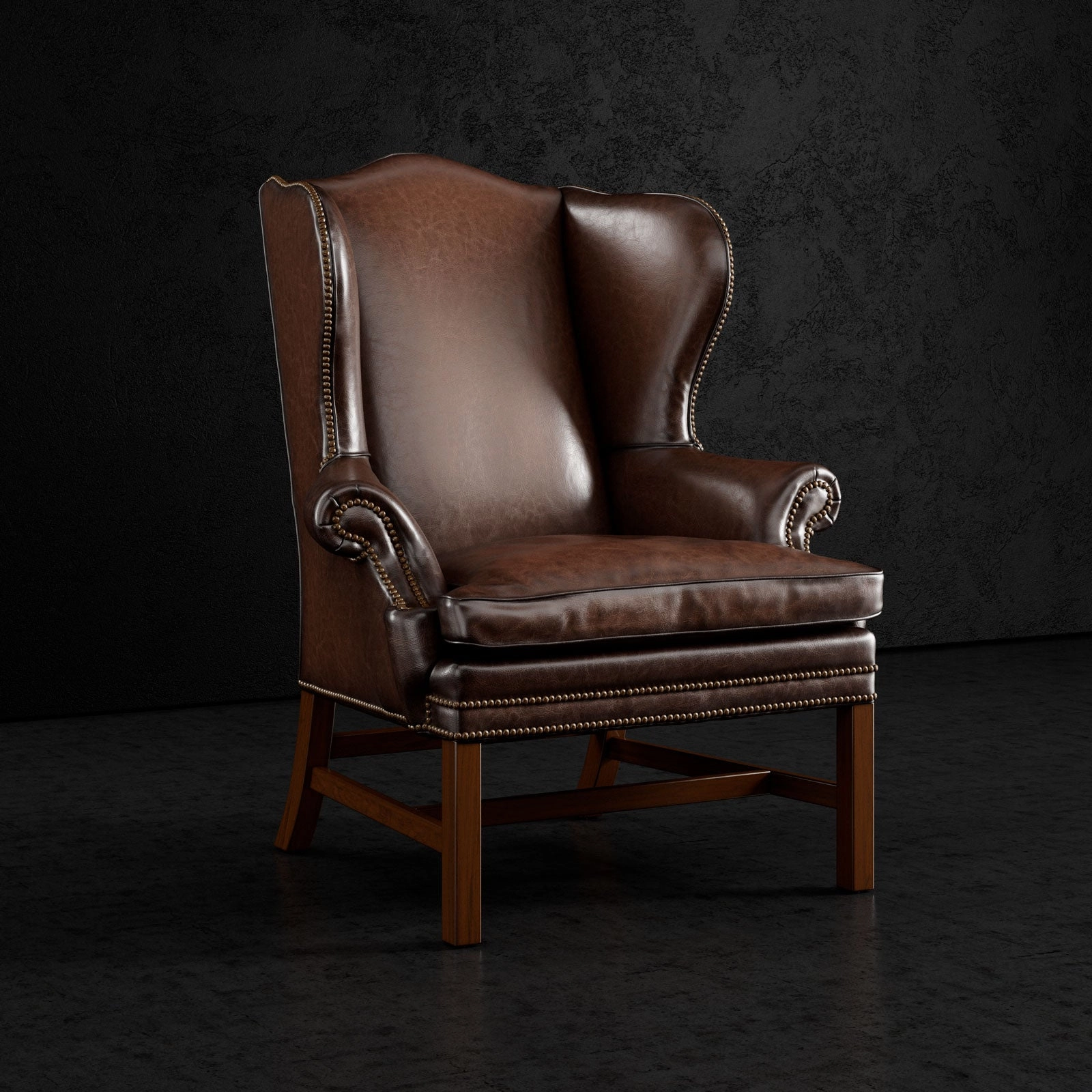 Luxury Leather Wingback Chair