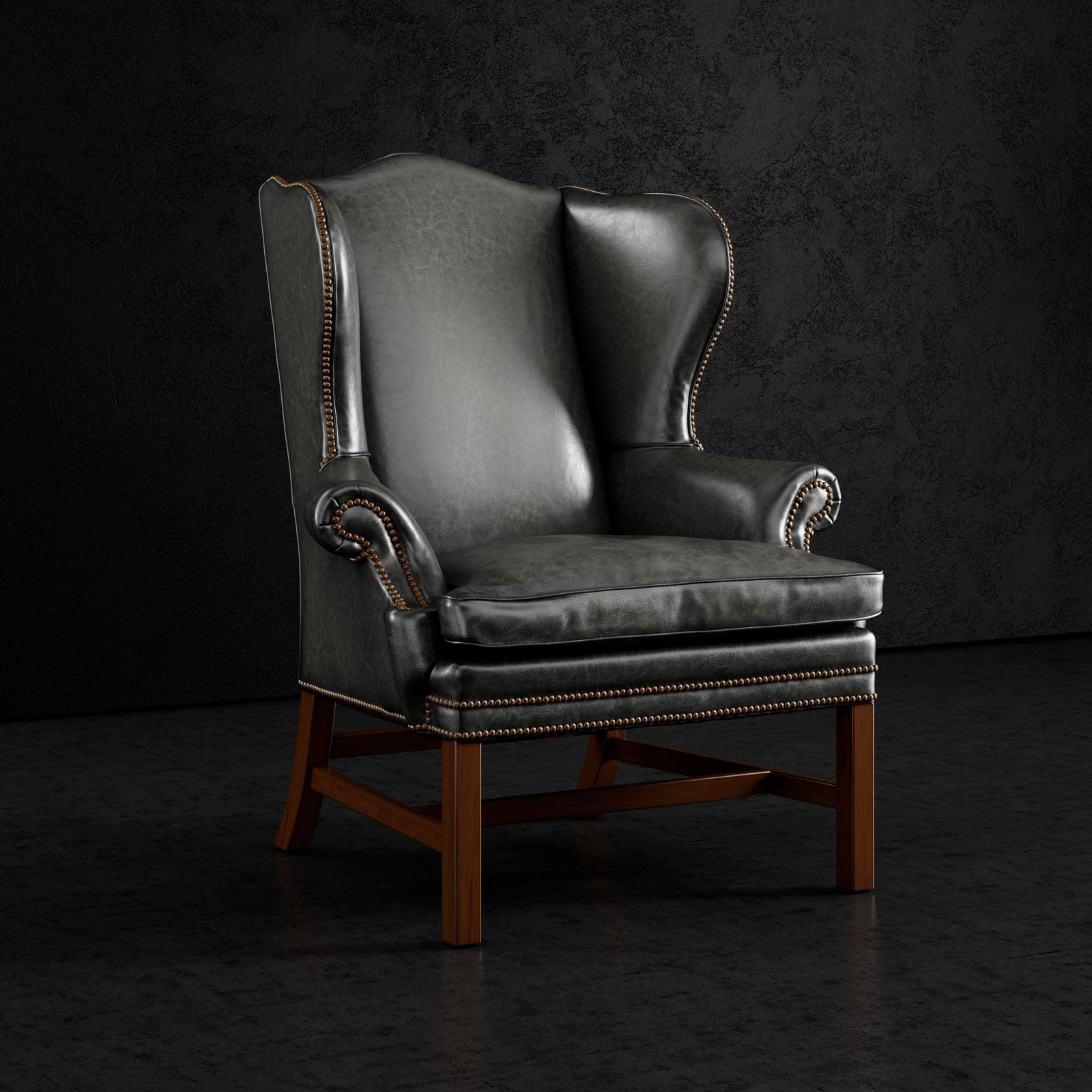 Luxury Leather Wingback Chair