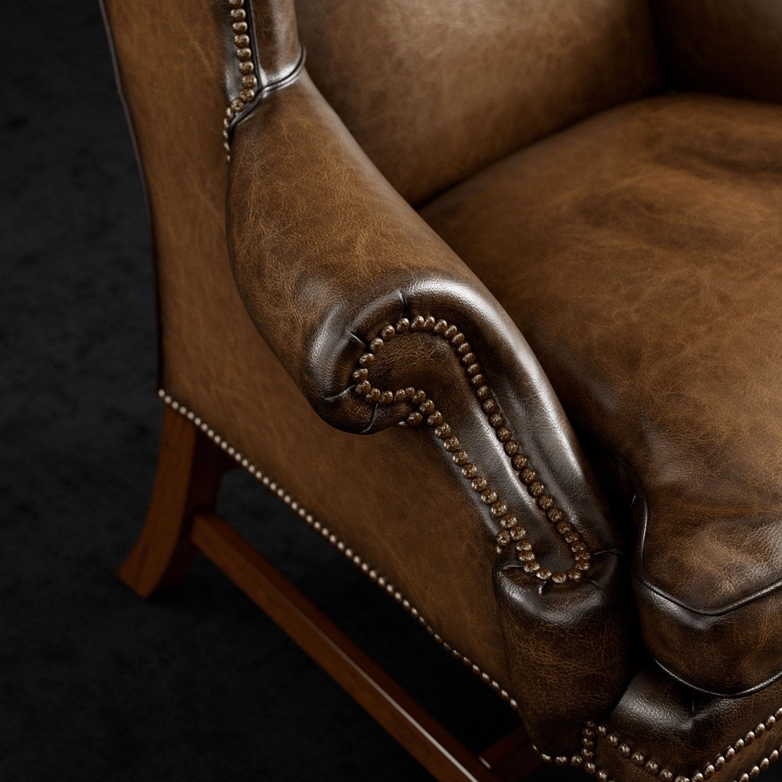 Luxury Leather Wingback Chair