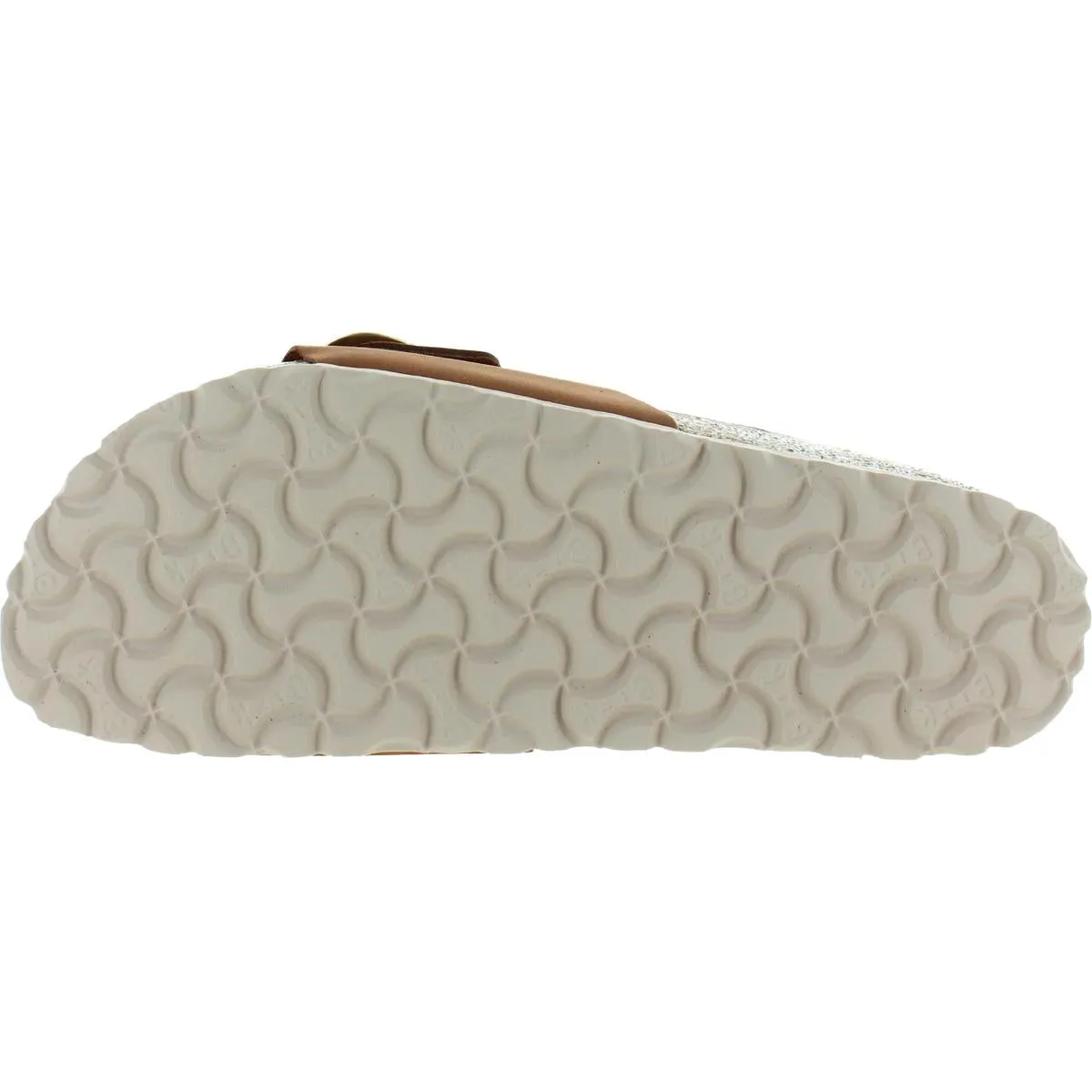 Madrid Big Buckle Womens Nubuck Slip On Footbed Sandals