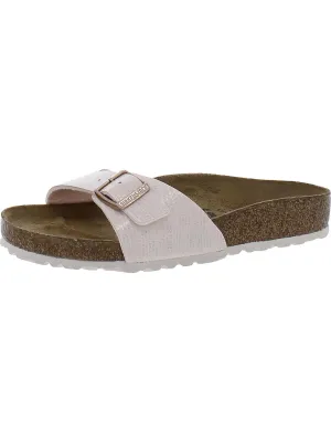 Madrid BS Womens Metallic Side Slide Sandals