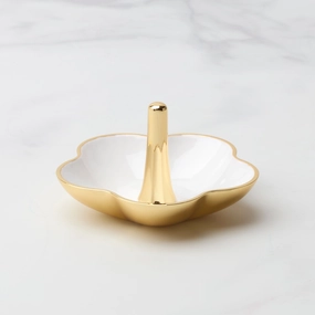 Make It Pop Metal Ring Dish - White