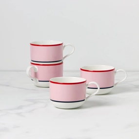 Make It Pop Mugs - Set of 4 - Pink/Blue