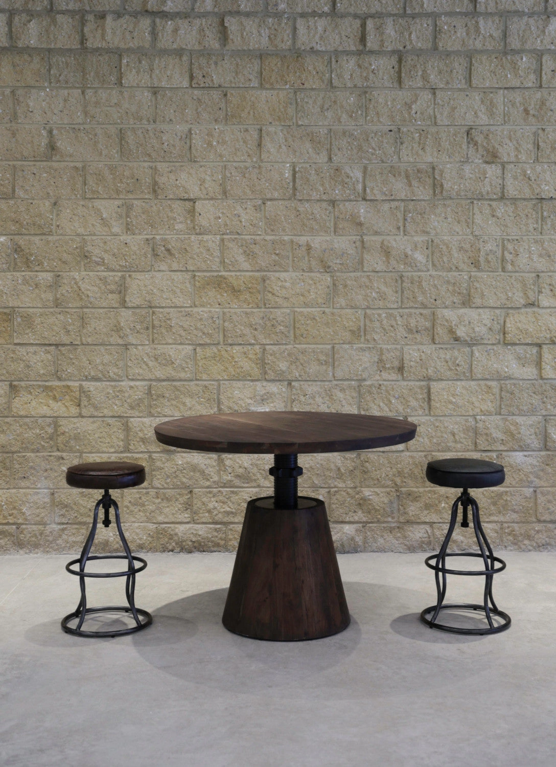 Maloe Leather Bar Stool - Black