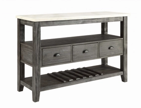 Marble and Grey Oak Sideboard glassware set, wine glass