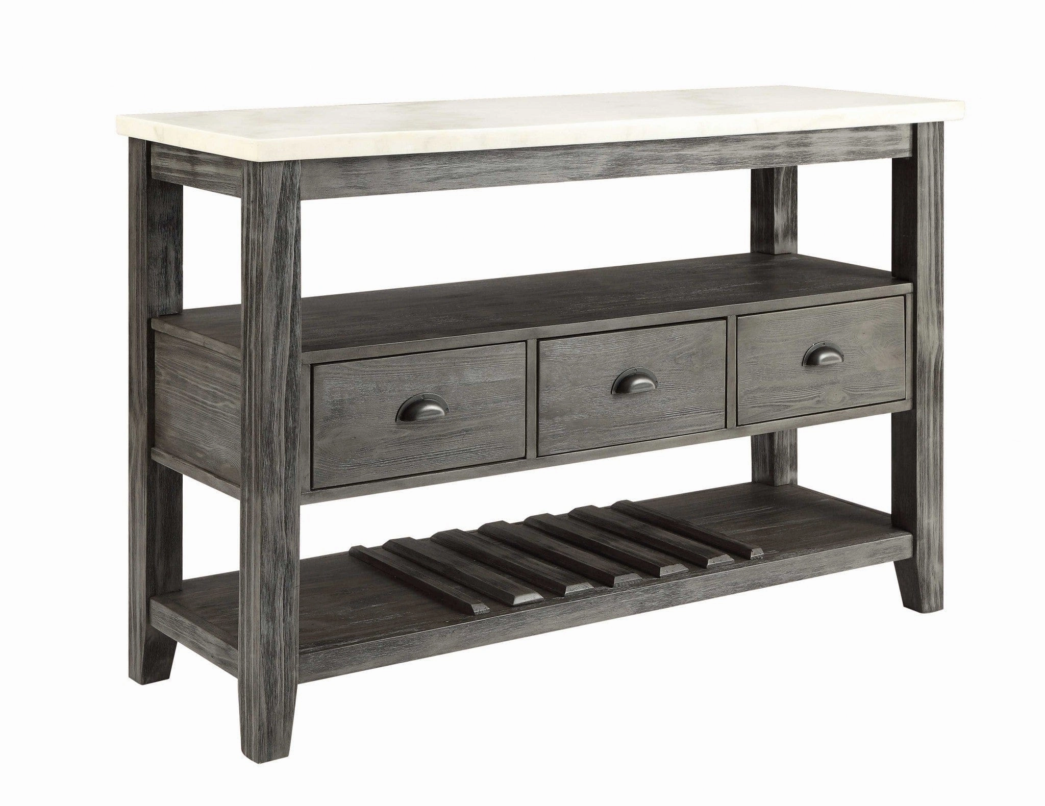 Marble and Grey Oak Sideboard glassware set, wine glass