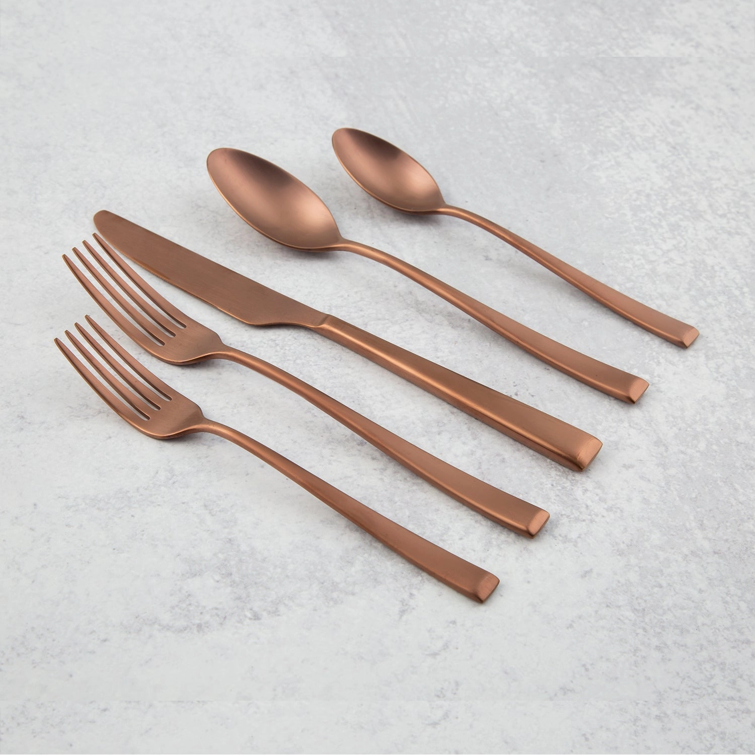 Marlise Copper Satin 20 Piece Flatware Set