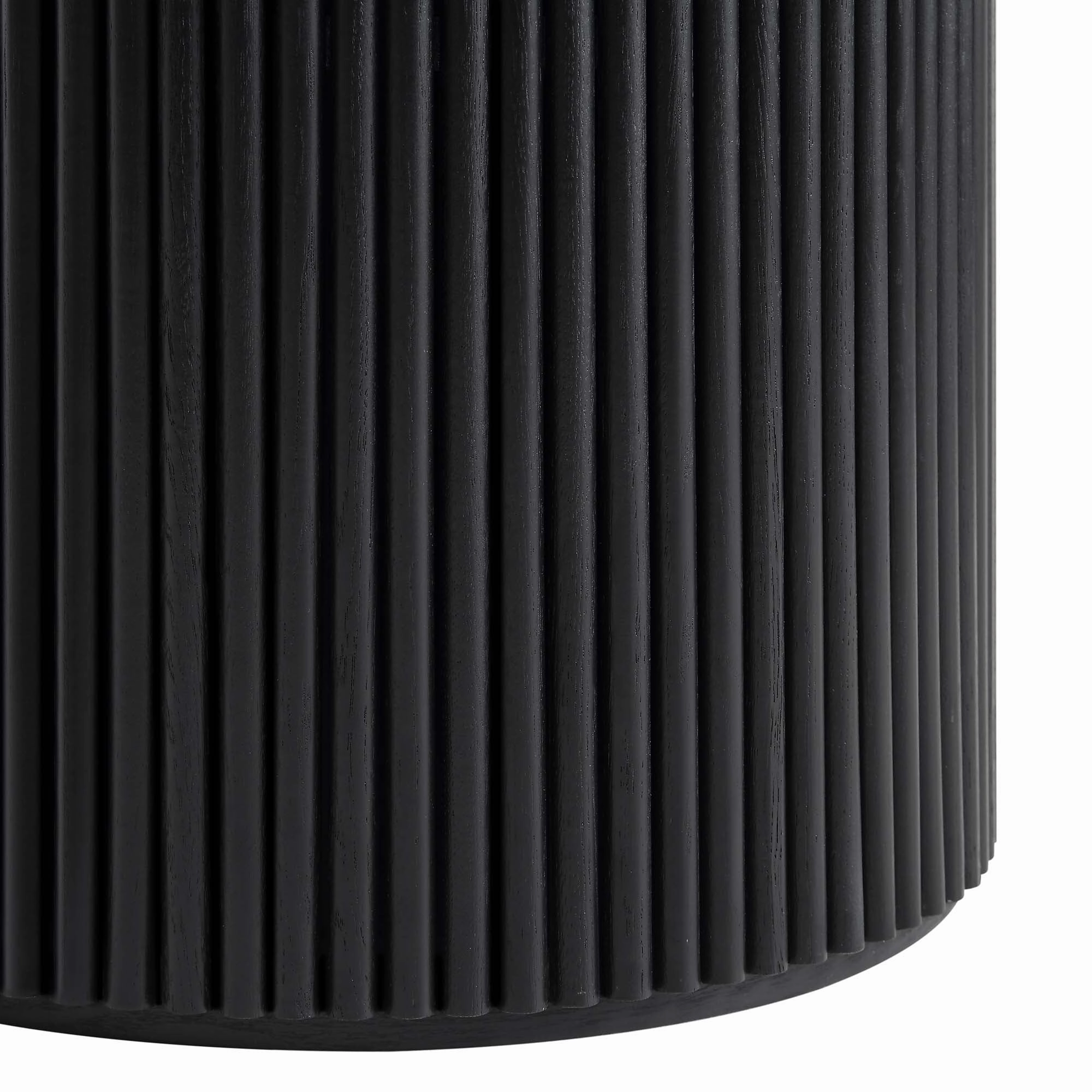 Maru Ceramic Top Black Pedestal Round Dining Table