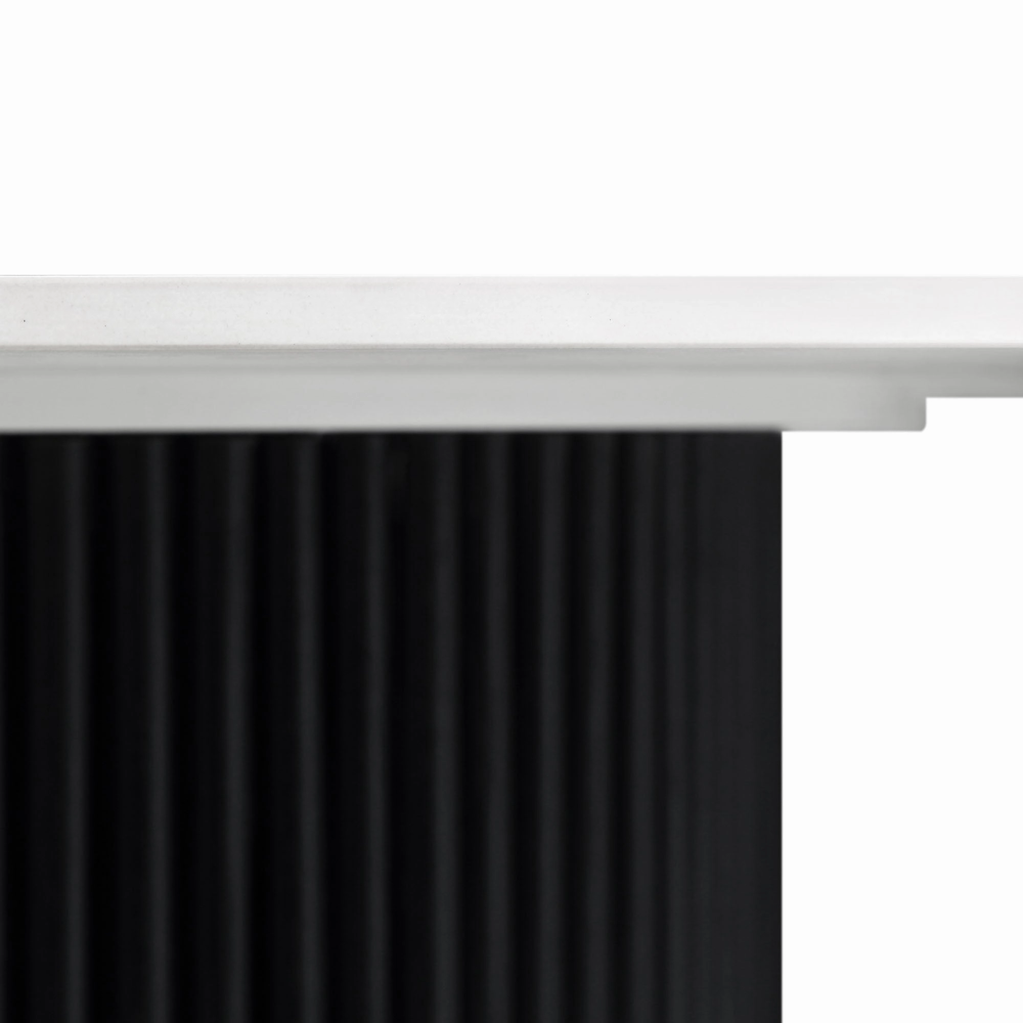 Maru Ceramic Top Black Pedestal Round Dining Table