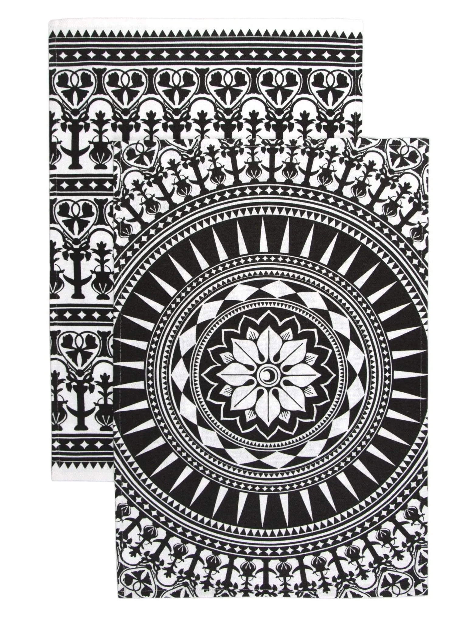 Matriarch Black & White Pattern Kitchen Towels