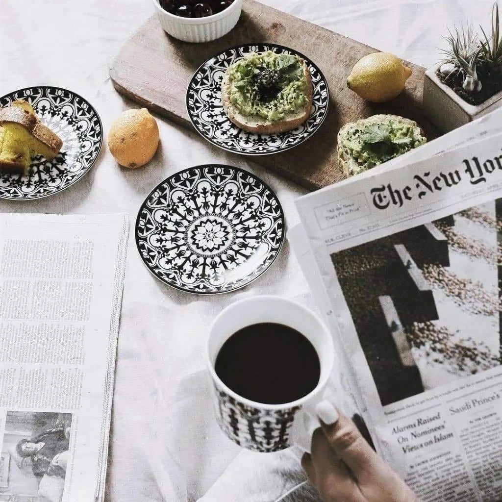 Matriarch Black & White Pattern Porcelain Mug