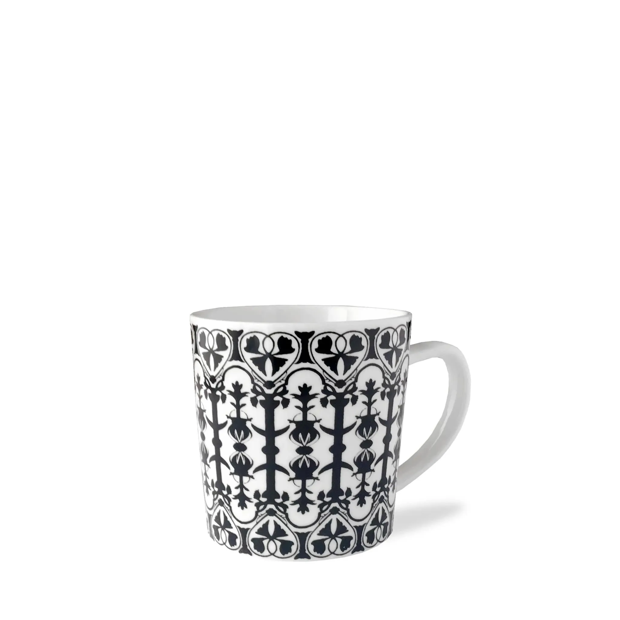 Matriarch Black & White Pattern Porcelain Mug