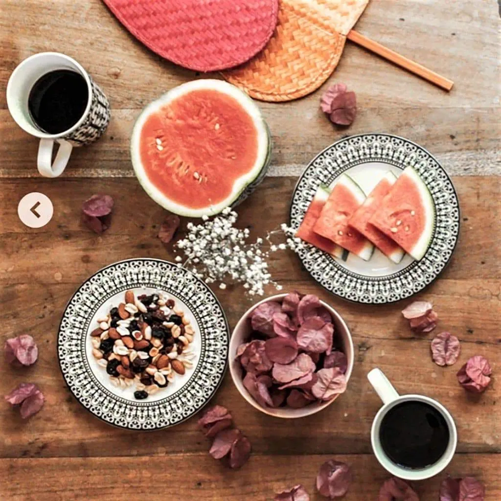 Matriarch Black & White Porcelain Salad Plate