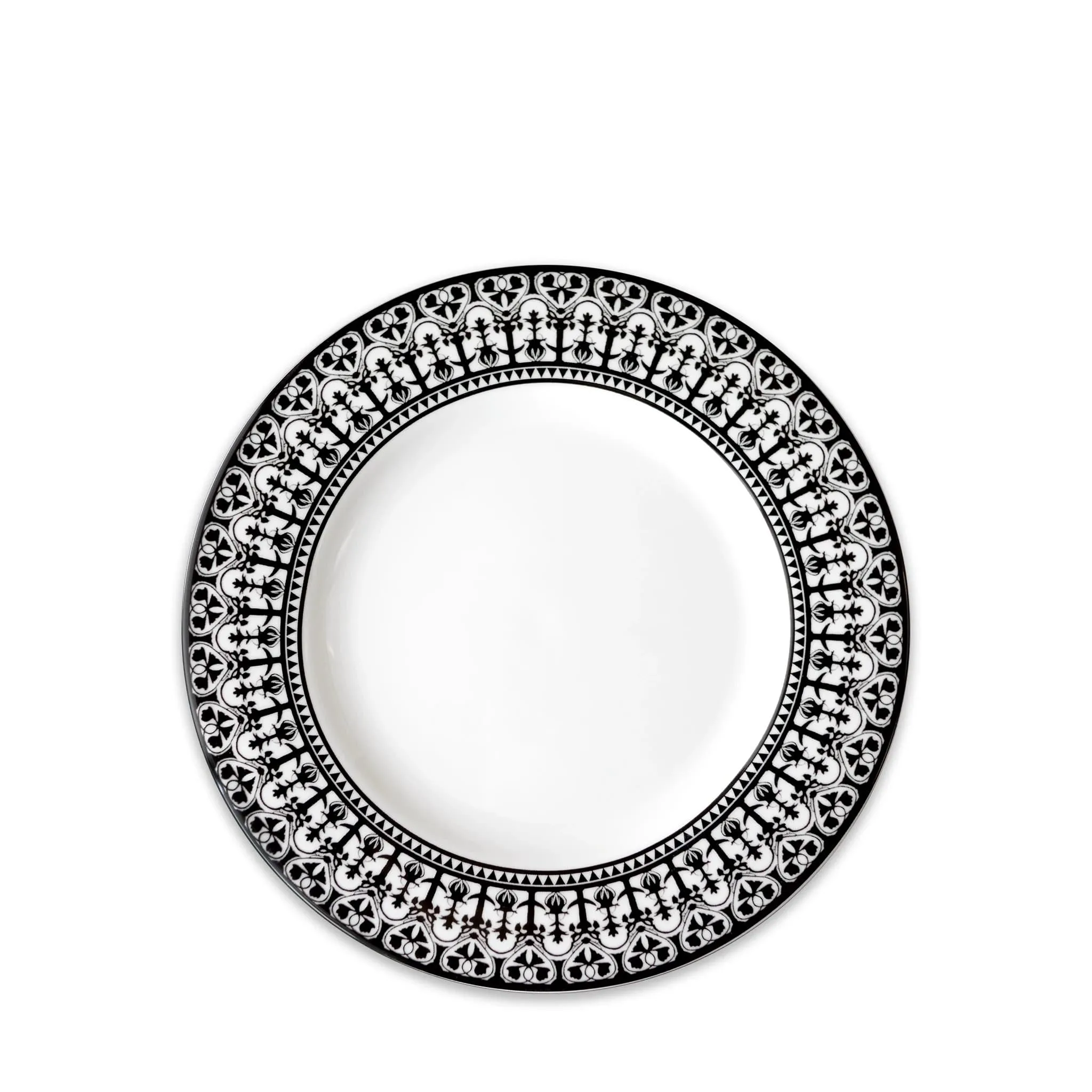 Matriarch Black & White Porcelain Salad Plate