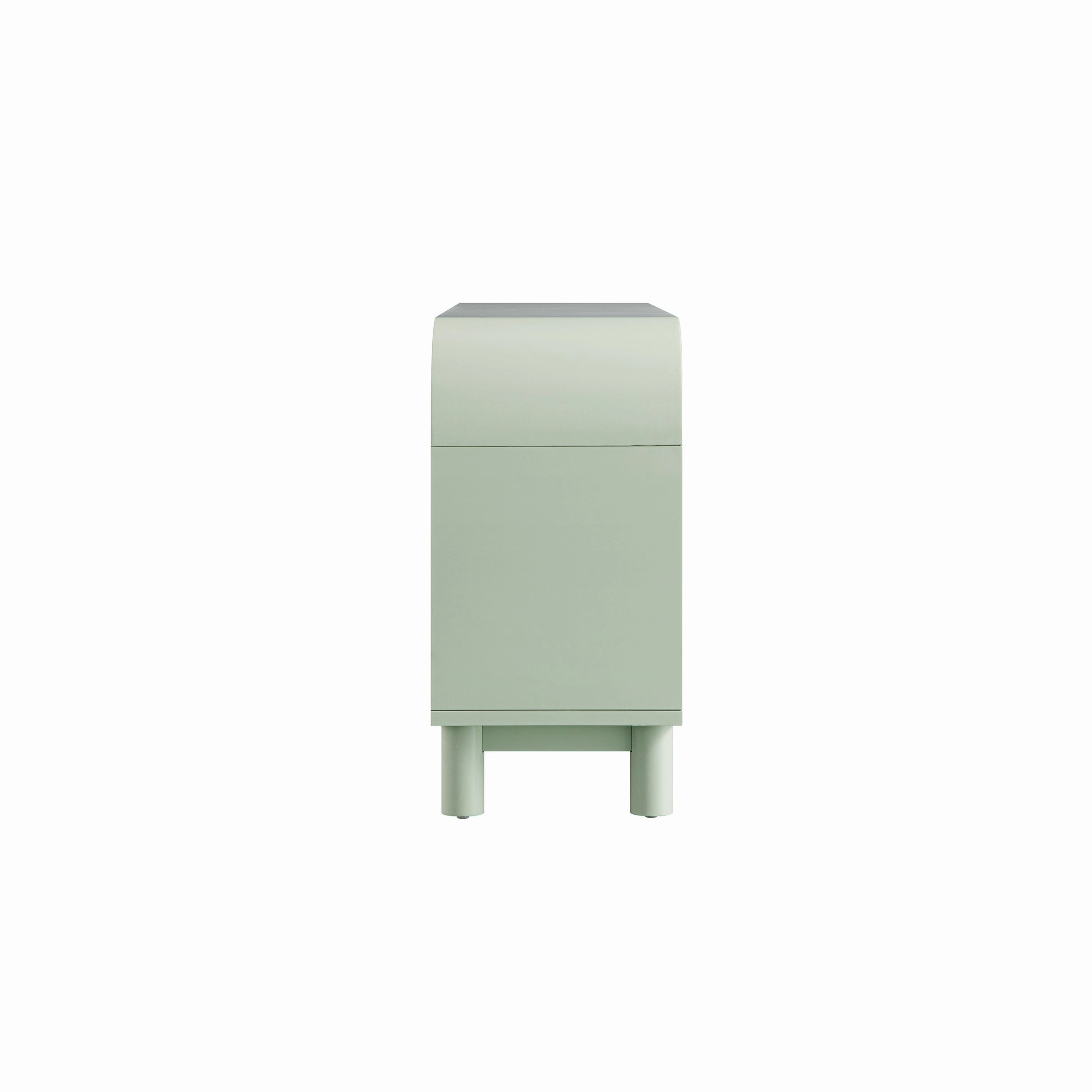 Maude Wide 3-Drawer Sideboard, Muted Pistachio Ash with Raffia