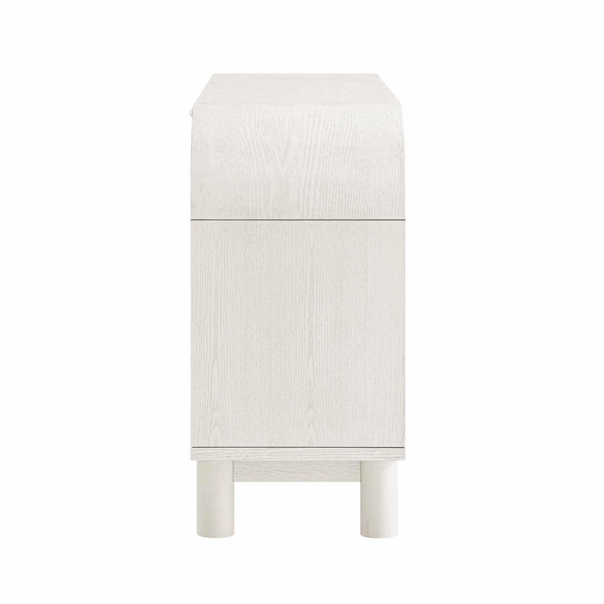 Maude Wide 3-Drawer Sideboard, Washed White Ash
