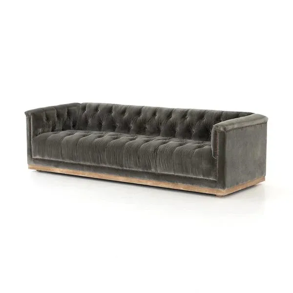 Maxine Distressed Tufted Sofa - 5 Colors