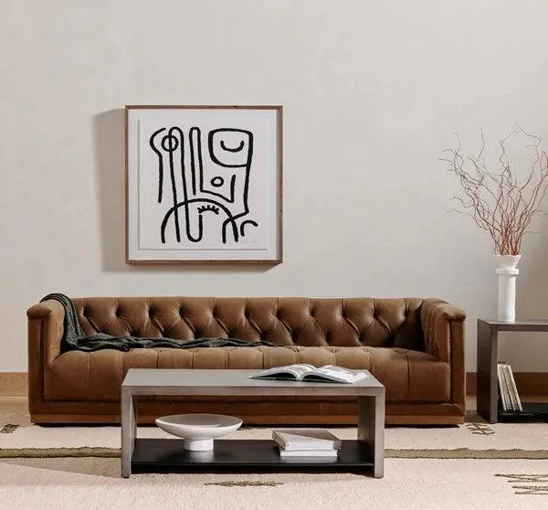 Maxine Distressed Tufted Sofa - 5 Colors
