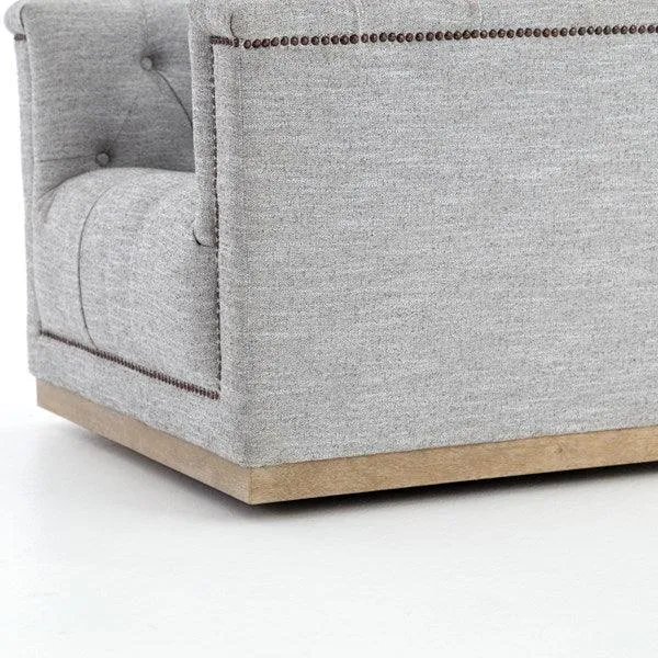 Maxine Distressed Tufted Swivel Chair - 4 Colors