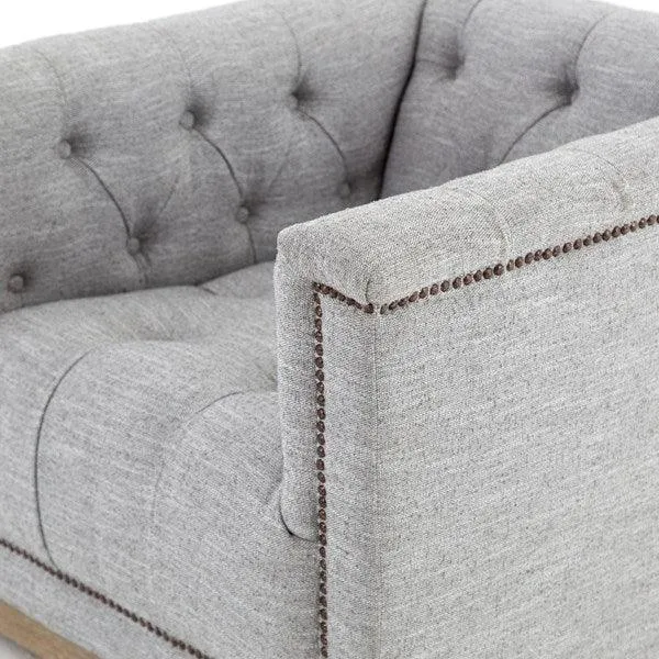 Maxine Distressed Tufted Swivel Chair - 4 Colors