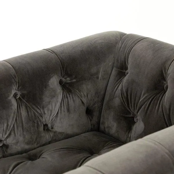 Maxine Distressed Tufted Swivel Chair - 4 Colors
