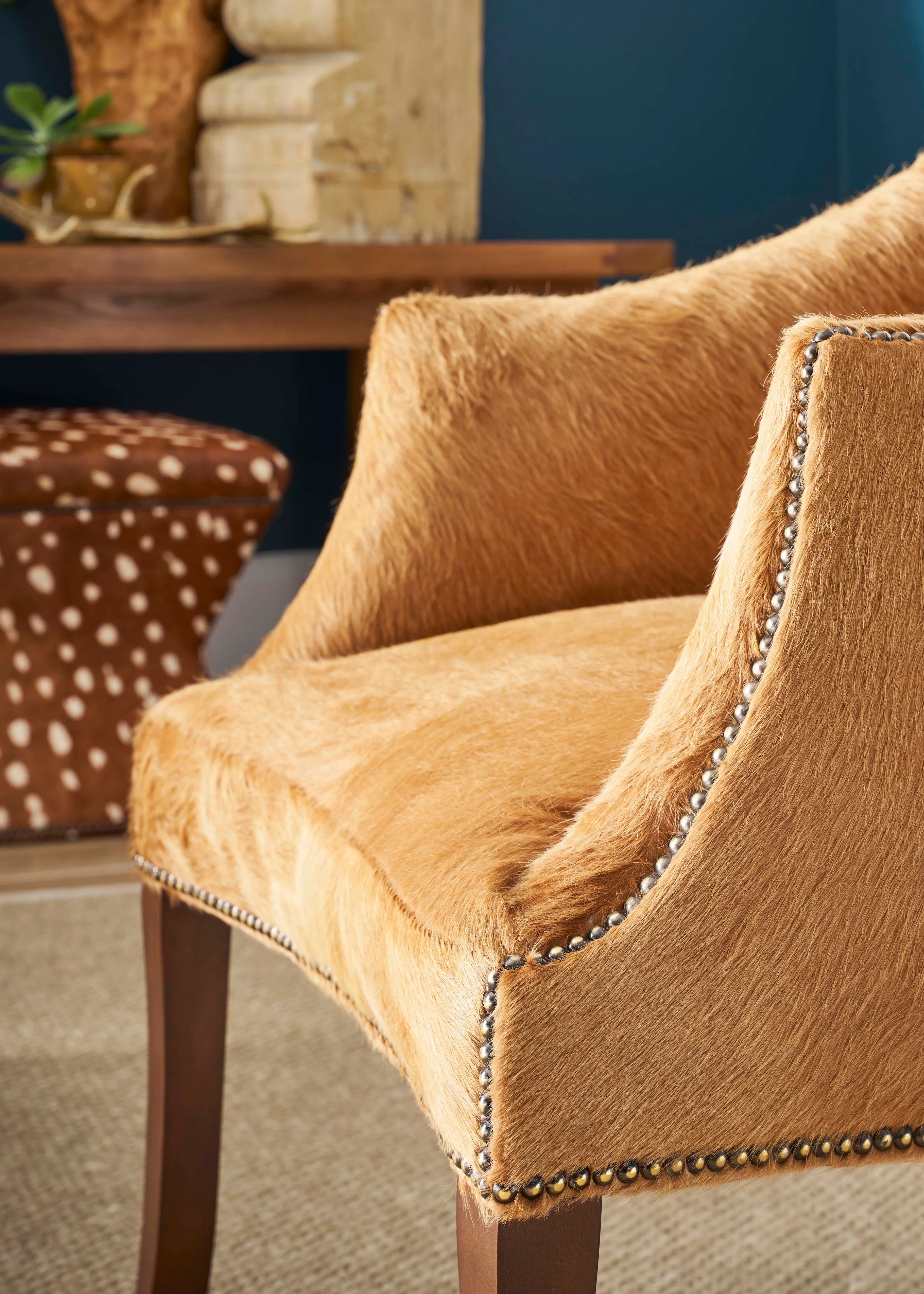 McCoy Champagne Cowhide Chair